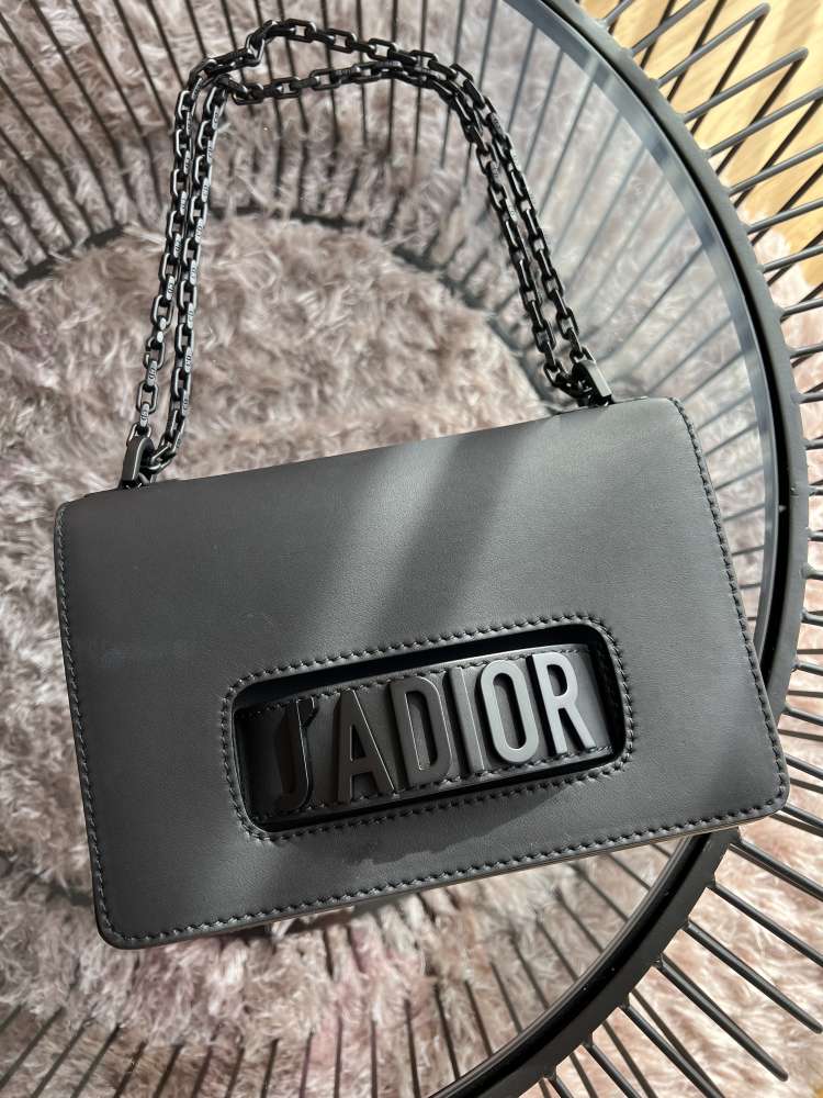 Christian Dior Ultra Matte Calfskin J'Adior Chain Flap Bag Black