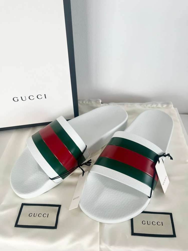 Gucci 72 Rubber biele slapky panske viac velkosti