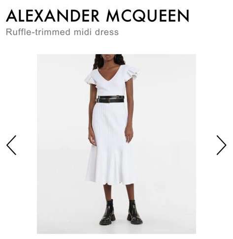 Alexander McQueen Ruffle-trimmed midi dress