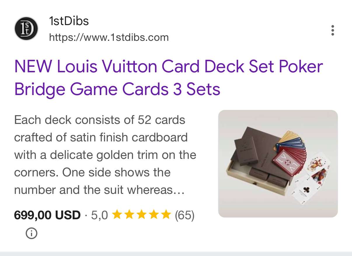 Louis Vuitton Card Set