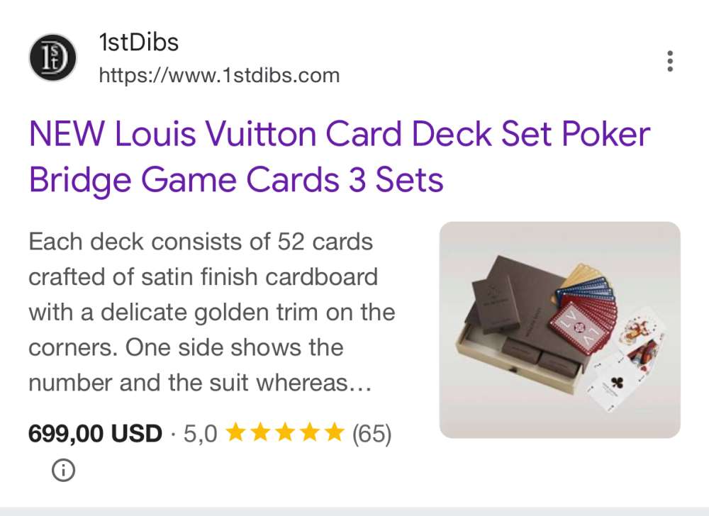 Louis Vuitton Card Set