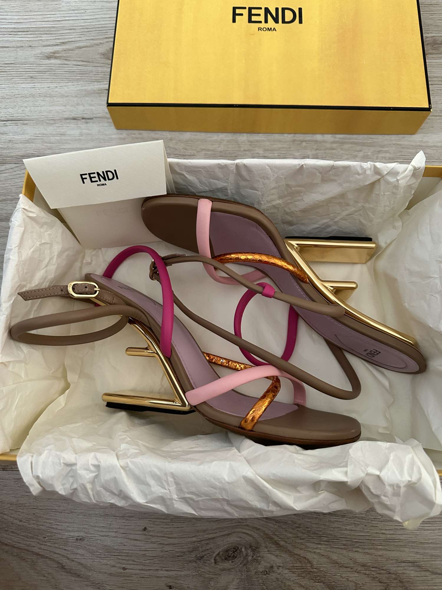 Fendi First Heeled Strappy Sandals