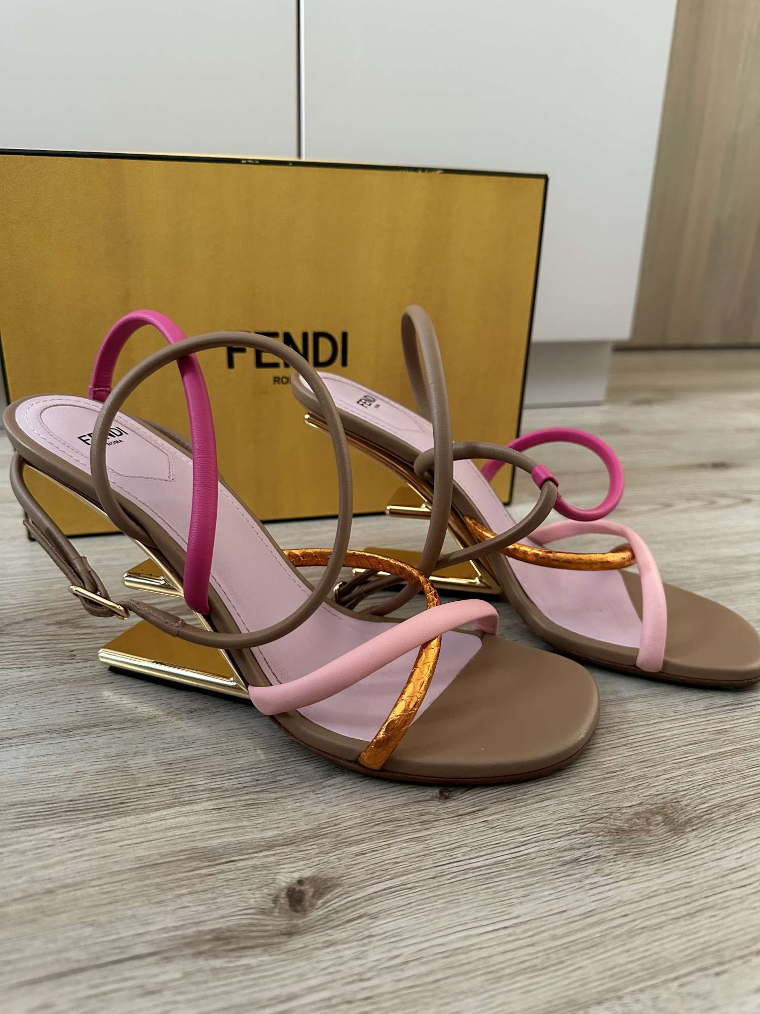 Fendi First Heeled Strappy Sandals