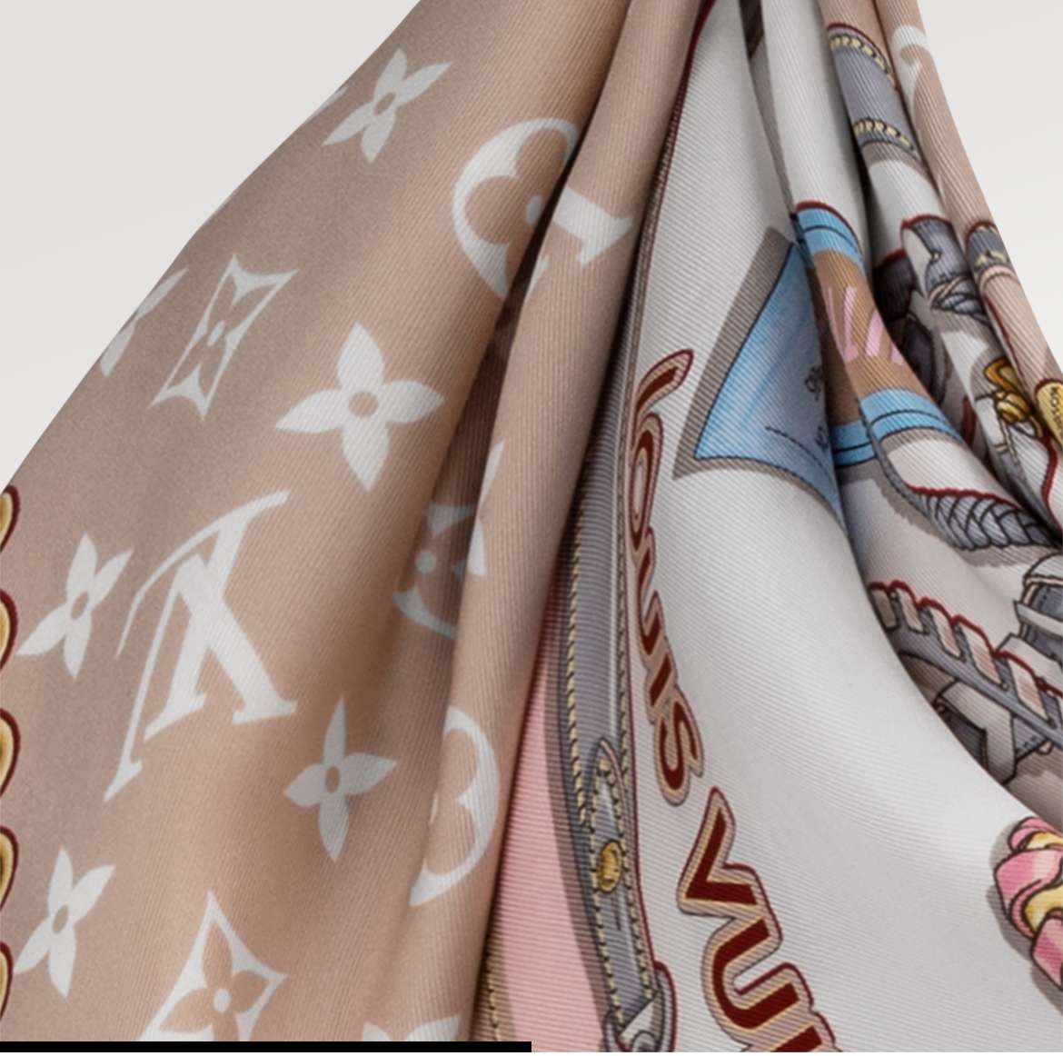 Louis Vuitton šatka Mix And Straps Square 90