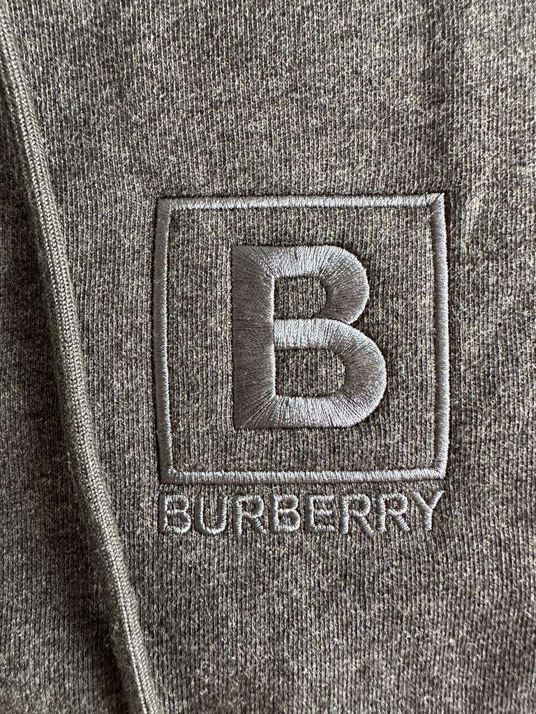 Burberry letter graphic mikina antracit seda