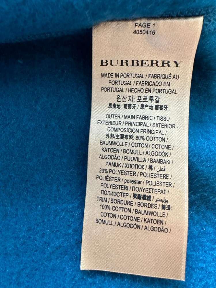 Burberry clarendon check mikina modra