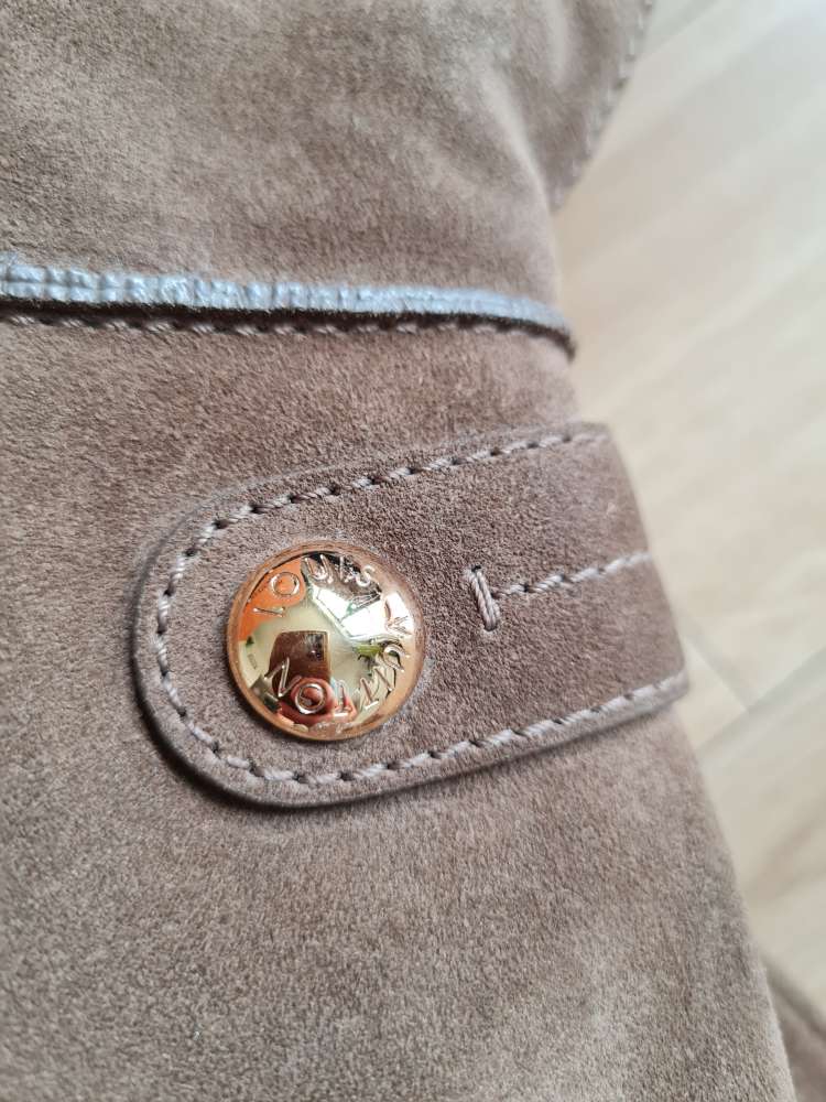 Louis Vuitton moka hnědé celokožené kozačky 38