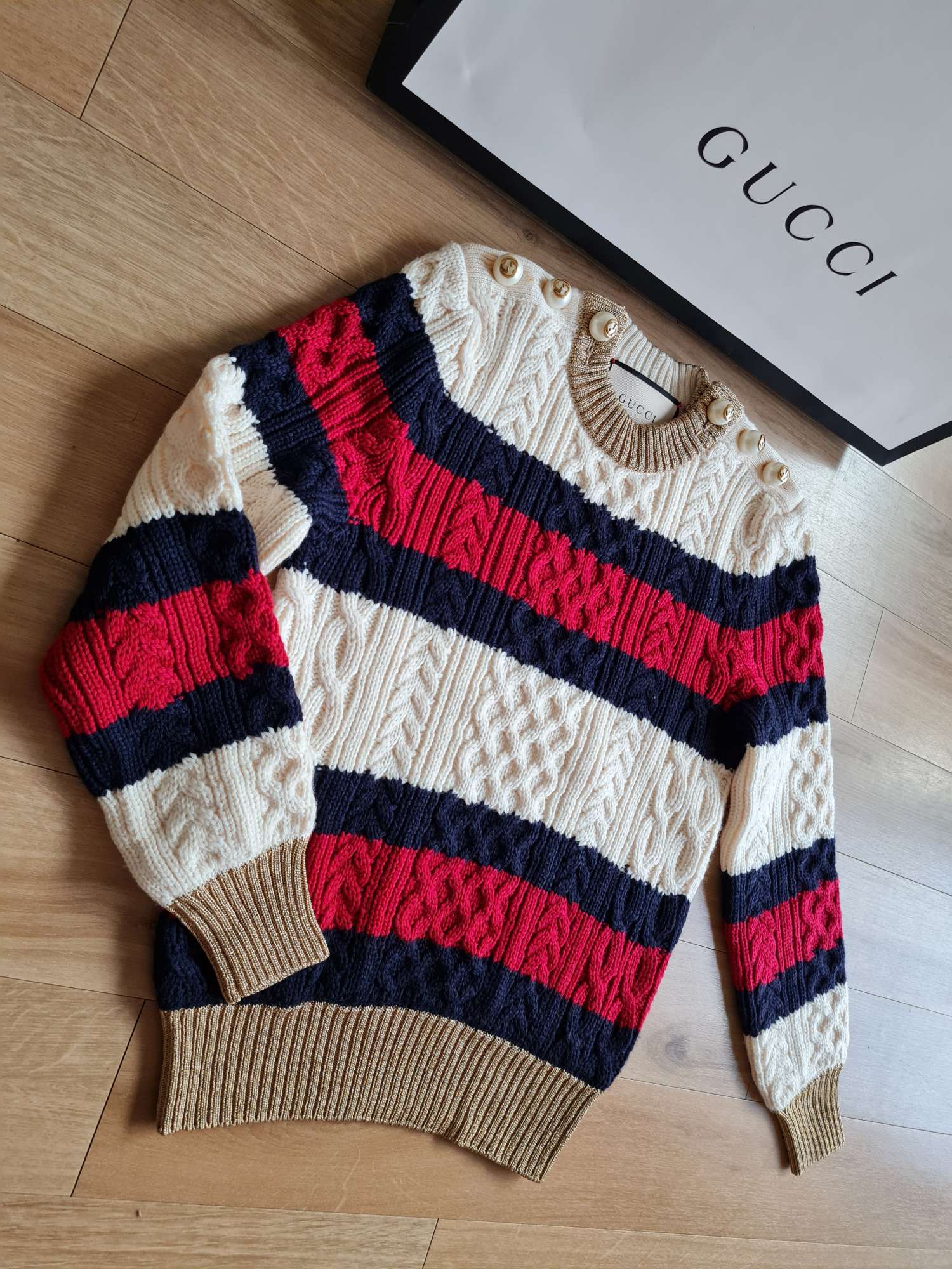 Gucci copánkový svetr XS