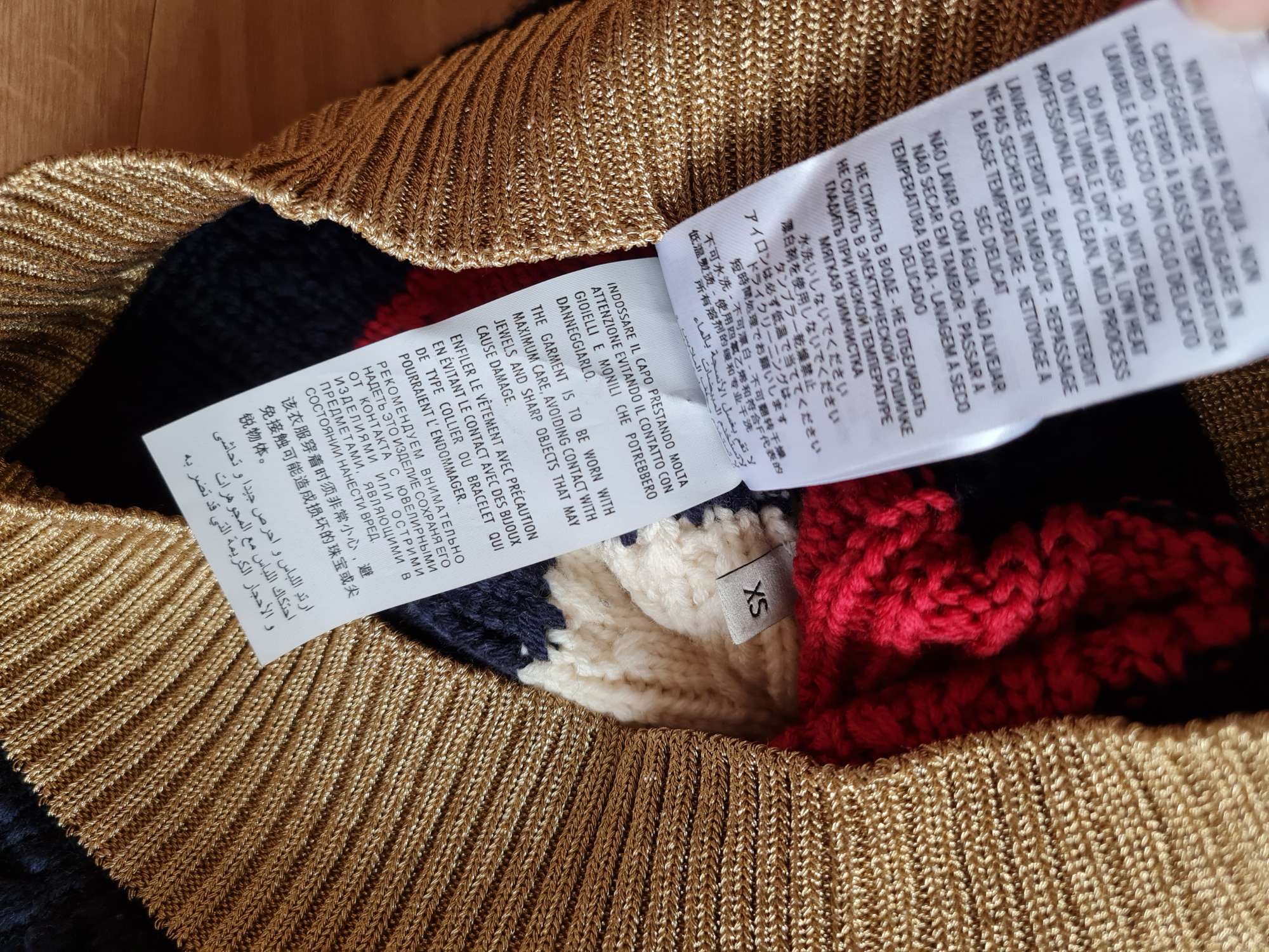 Gucci copánkový svetr XS