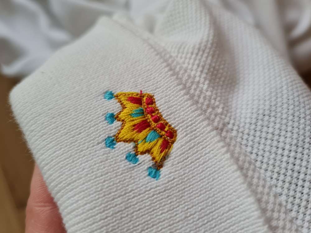 Gucci Embroidered Cotton Polo shirt M