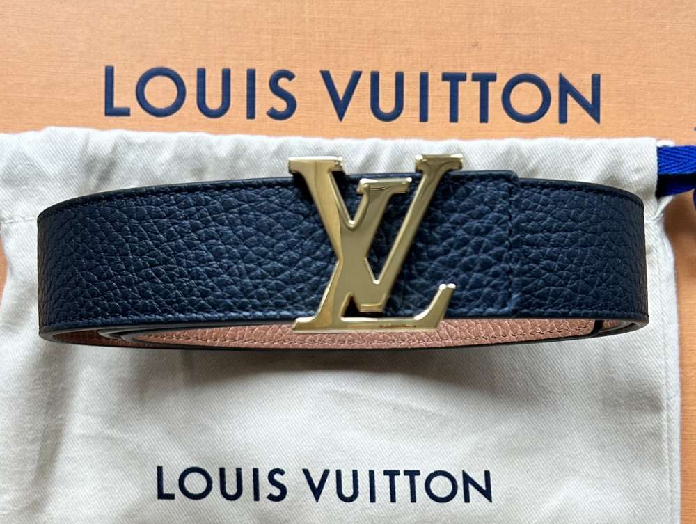 Louis Vuitton Mens Belts, Blue, 90 cm