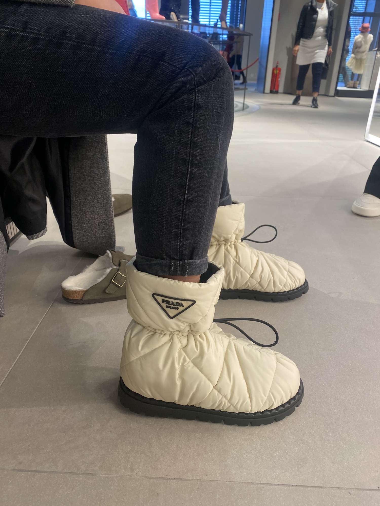Prada padded nylon boots
