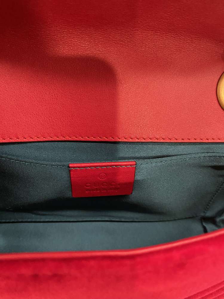 Gucci Marmont red velvet