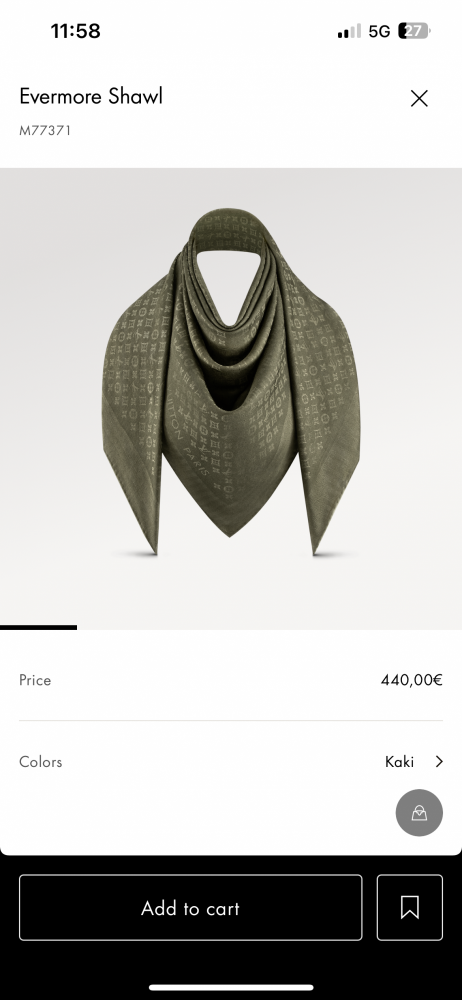 Louis Vuitton Evermore shawl