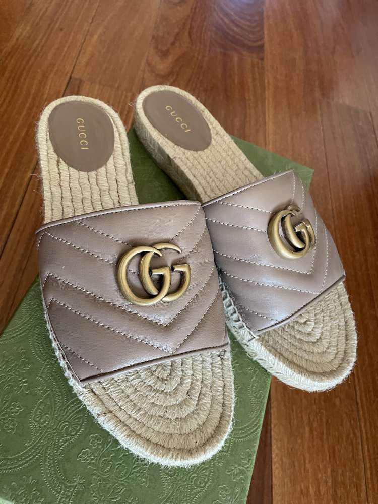 Gucci espadrille leather