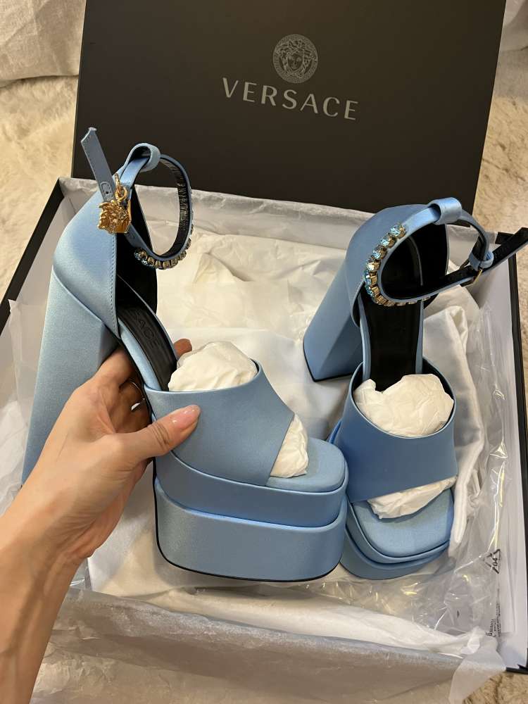 Versace medusa platform sandals