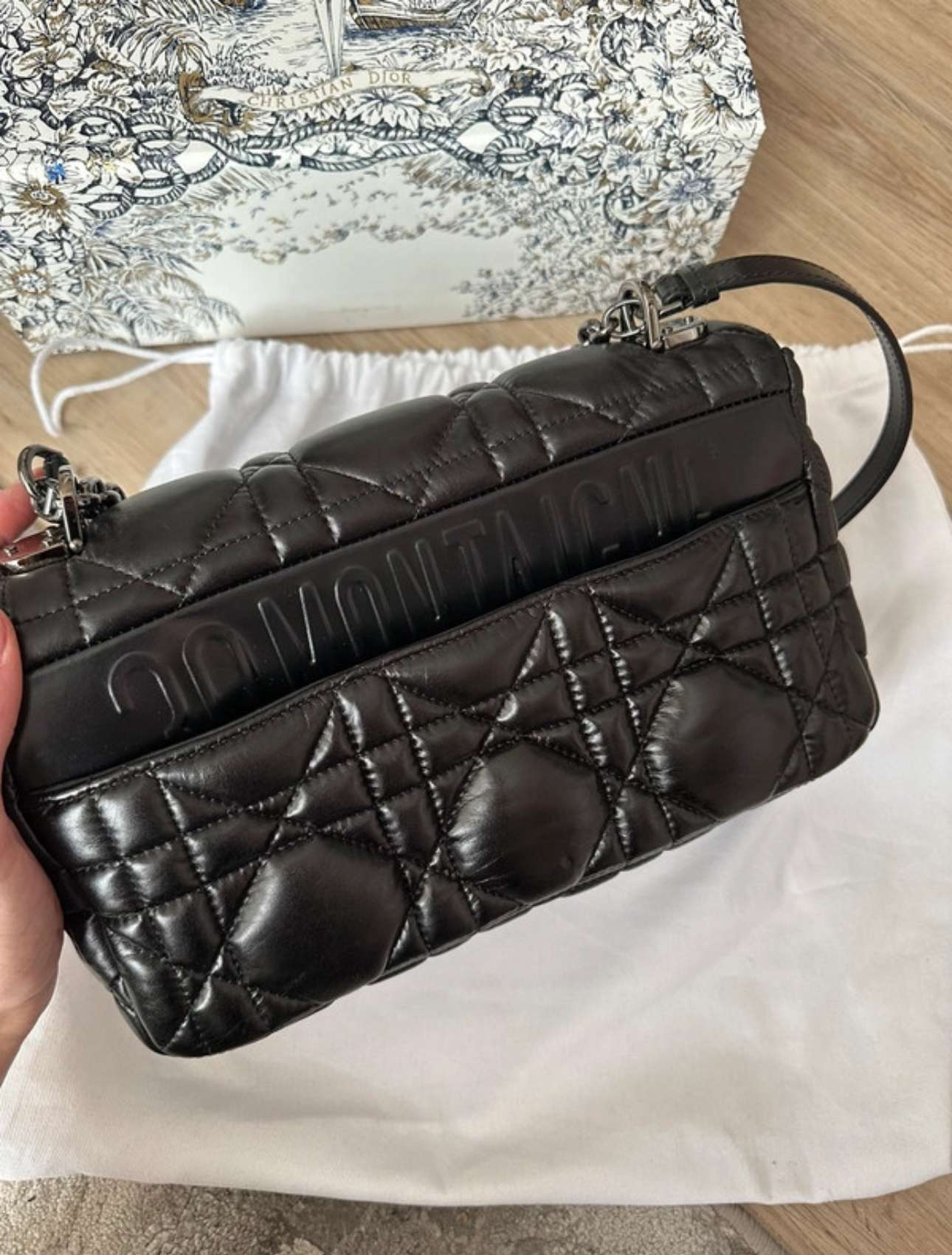 Dior Caro bag calfskin, vel. medium