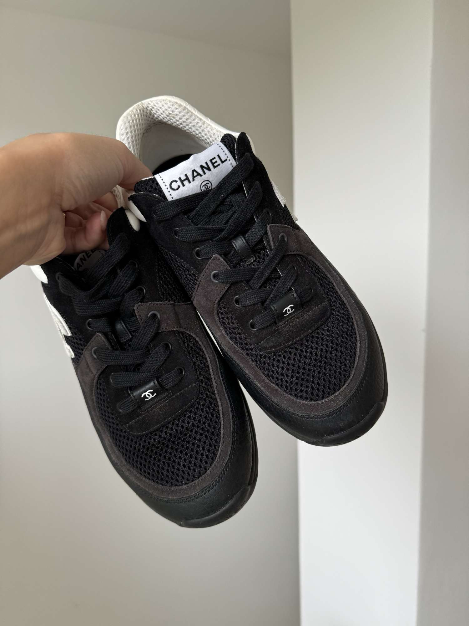 Chanel tenisky Mesh, Suede Calfskin &amp; Grained Calfskin 39