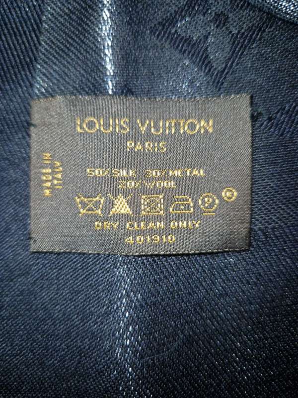 Šál Louis Vuitton monogram Lurex Maroon