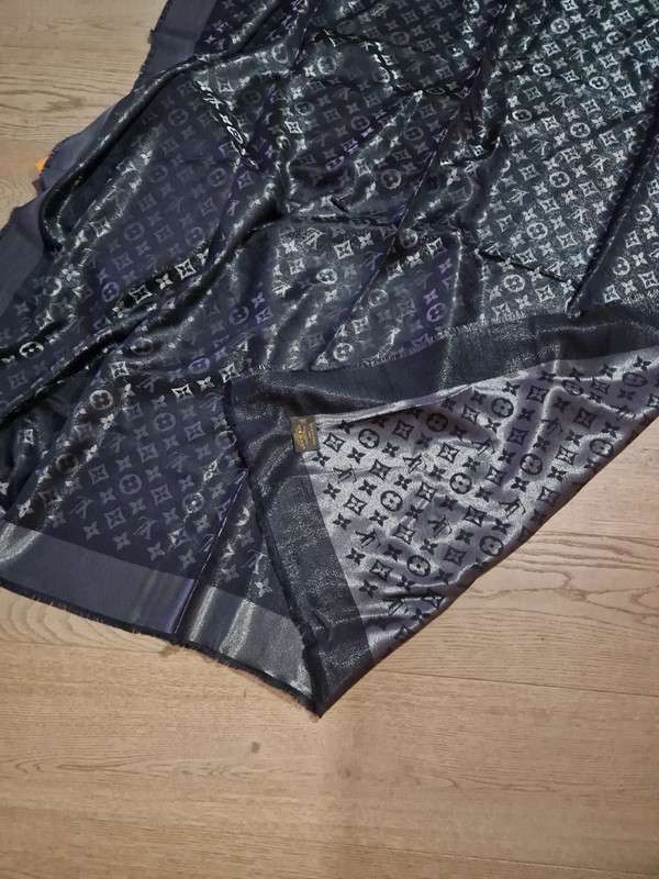 Šál Louis Vuitton monogram Lurex Maroon