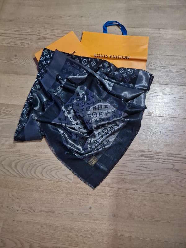 Šál Louis Vuitton monogram Lurex Maroon