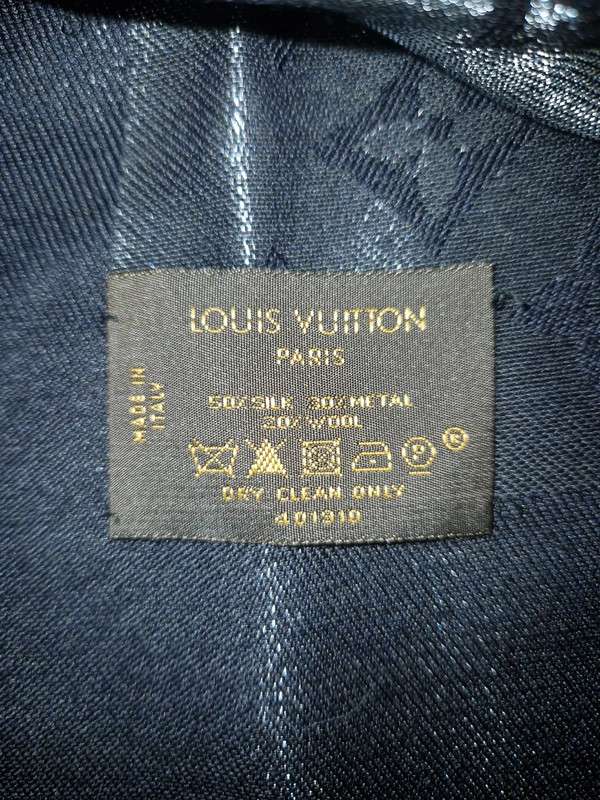 Šál Louis Vuitton monogram Lurex Maroon