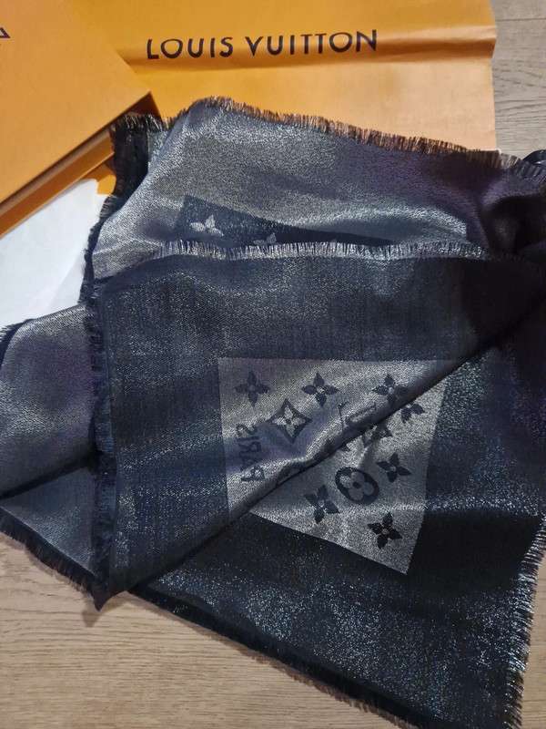 Šál Louis Vuitton monogram Lurex Maroon