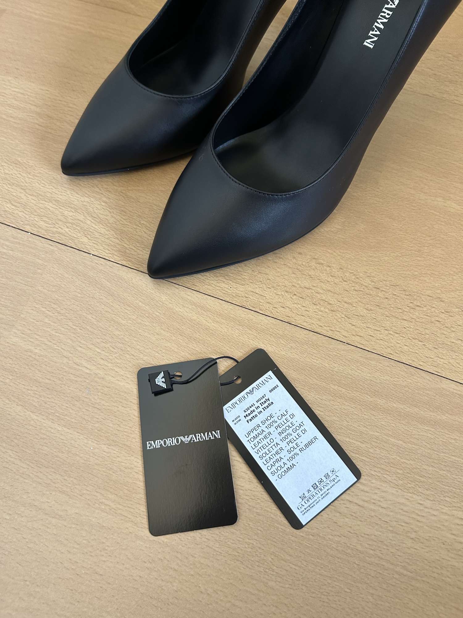 Čierne lodičky Emporio Armani