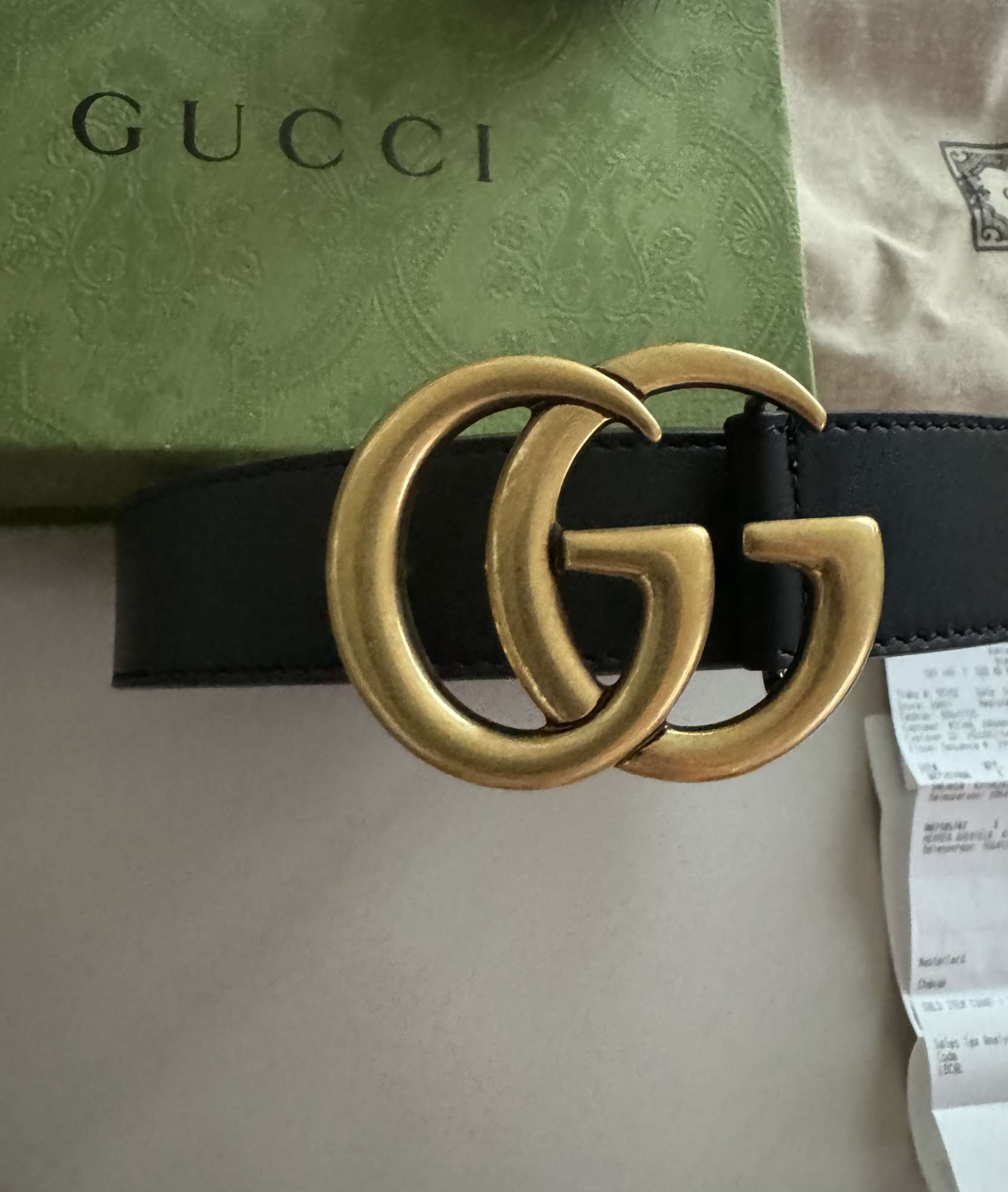 Gucci GG Marmont opasok 105cm komplet balenie