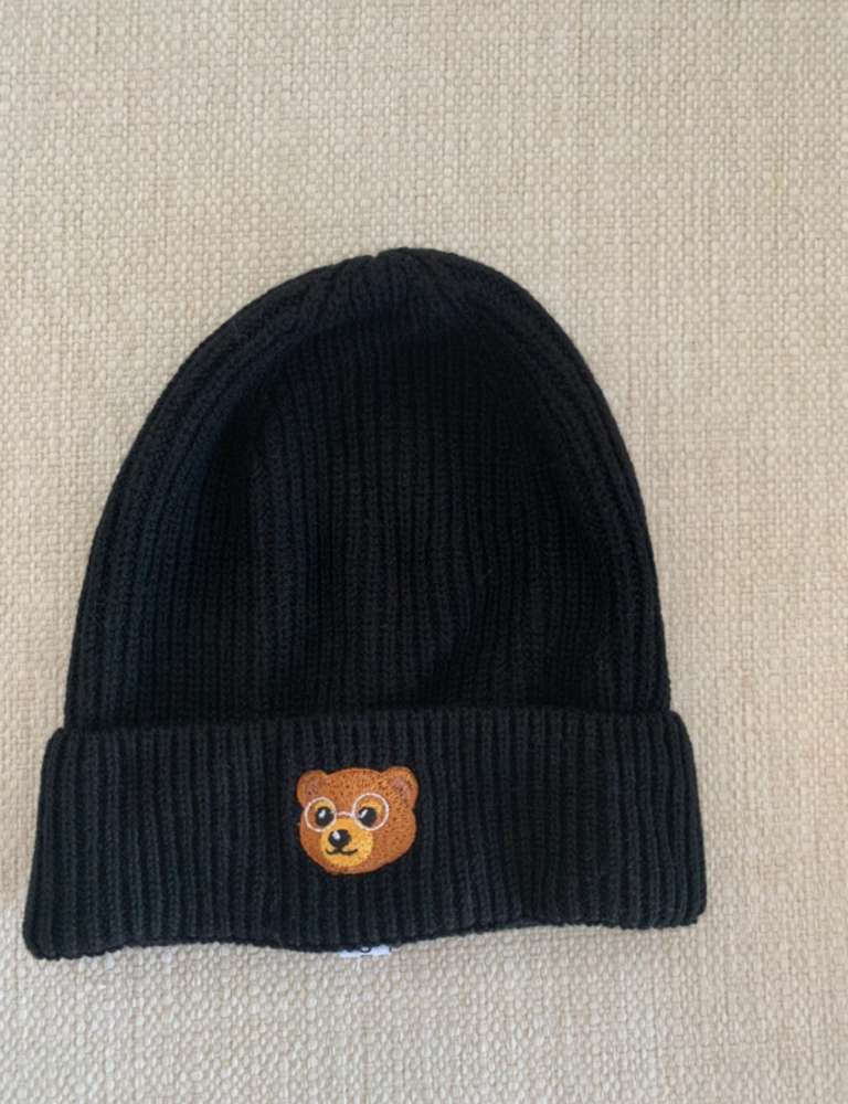 Unisex čierna zimná čiapka z merino vlny Baron Filou