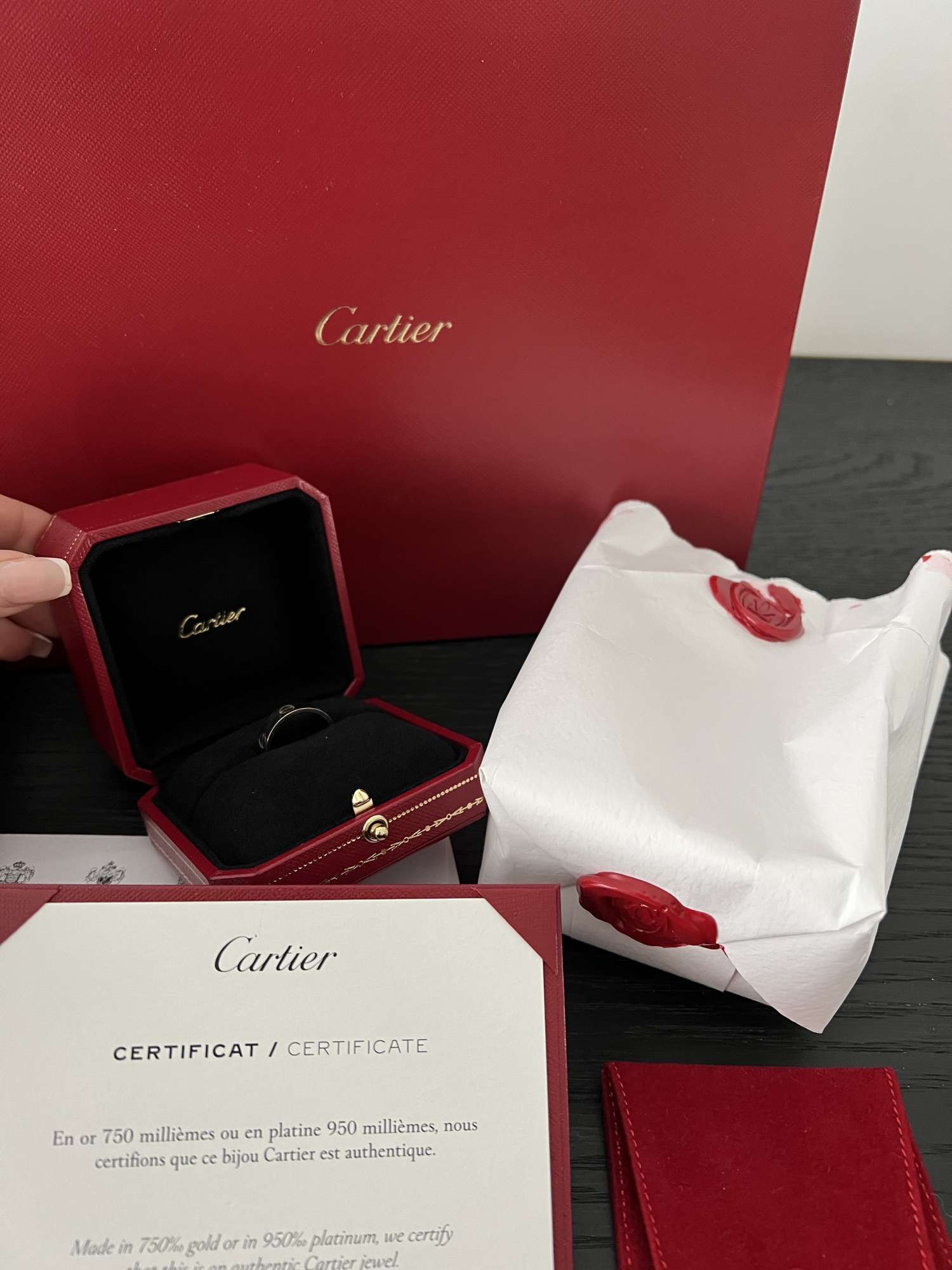 Cartier LOVE ring biele zlato veľkosť 52 hrubšia verzia