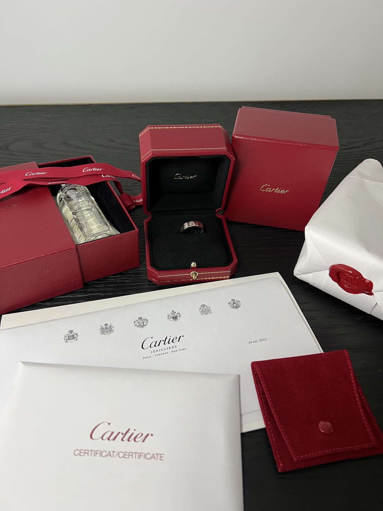 Cartier LOVE ring biele zlato veľkosť 52 hrubšia verzia