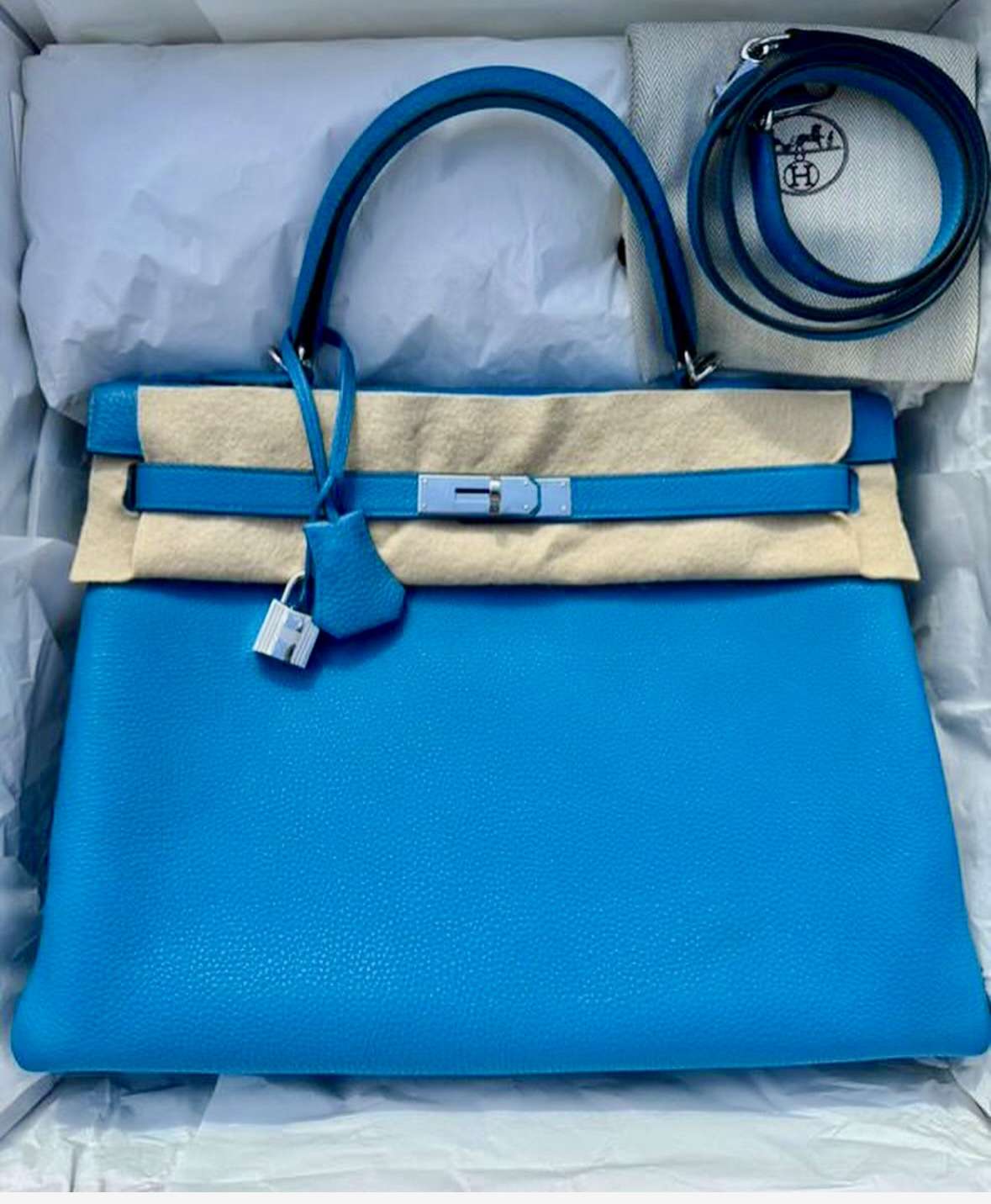 Hermes Kelly 35 zanzibar blue