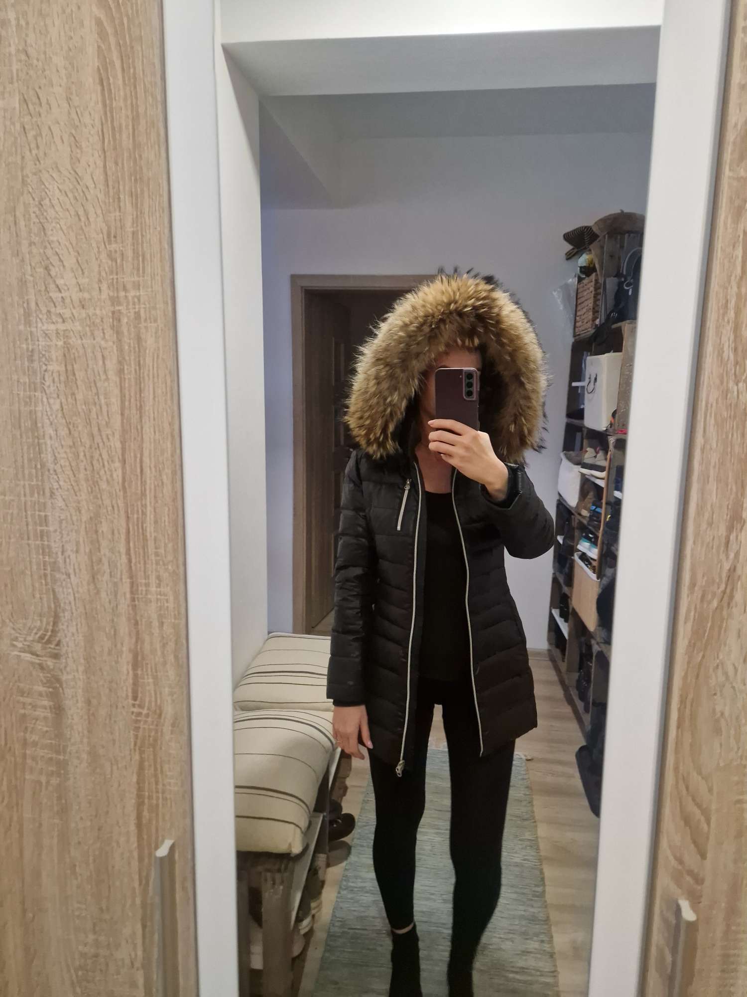 Bunda s pravou kožušinkou