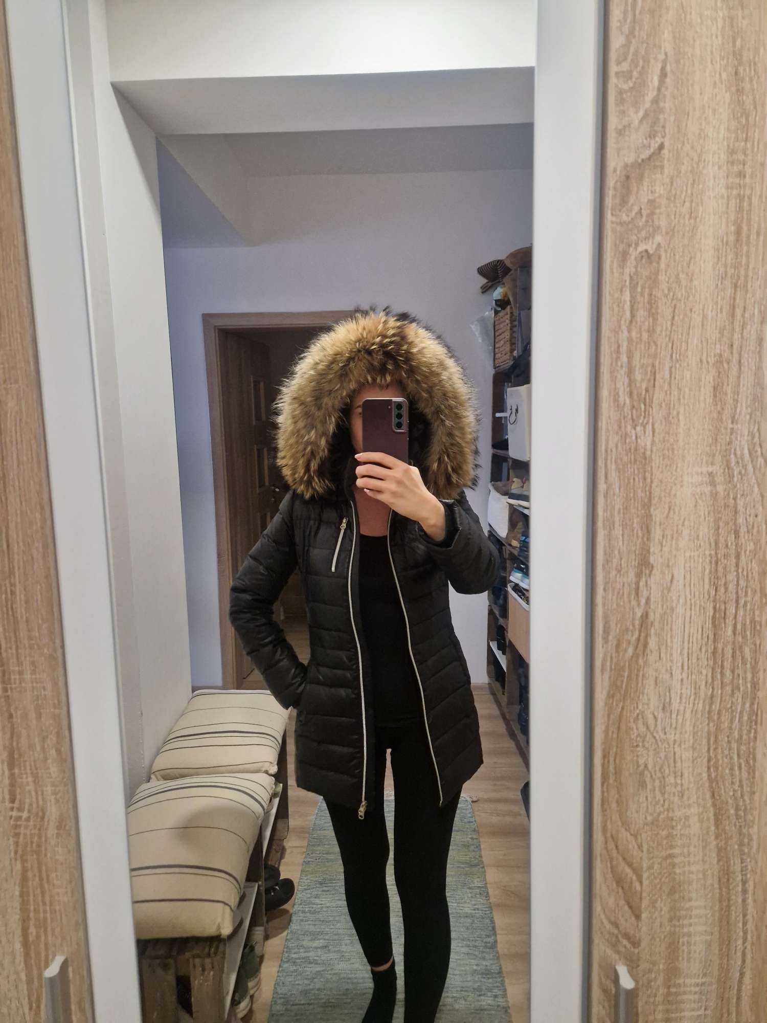 Bunda s pravou kožušinkou