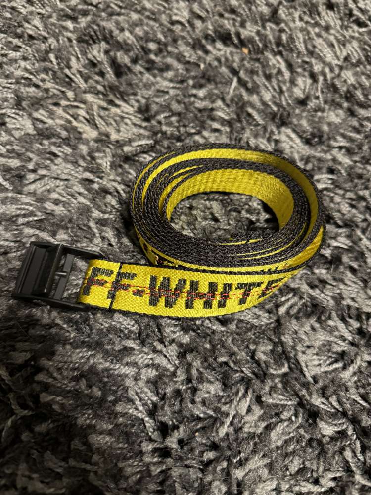 Off white industrial belt