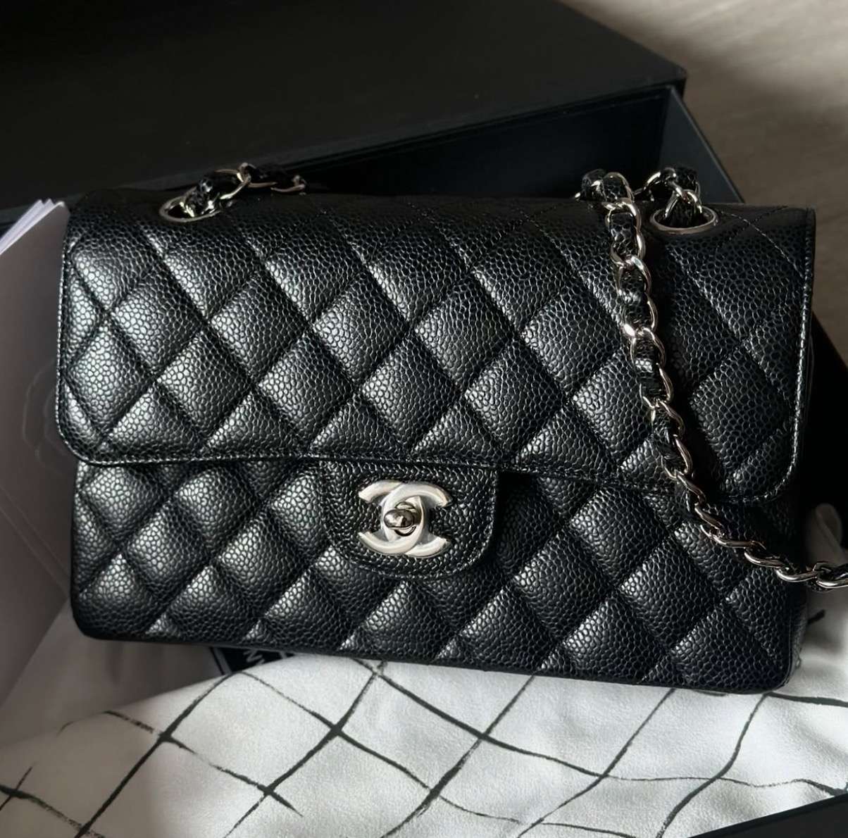 Chanel classic small PHW