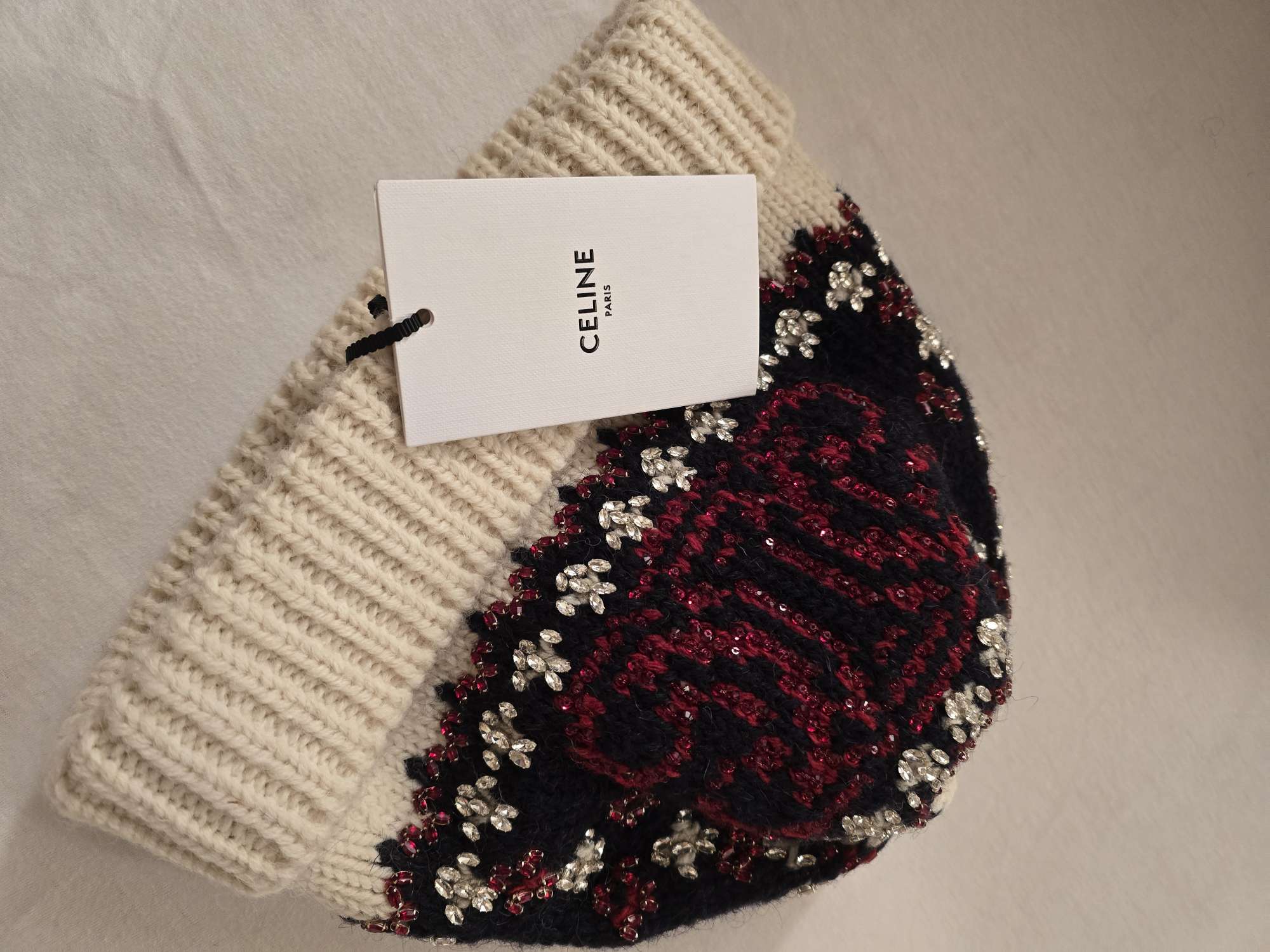 CELINE čiapka ručne zdobená