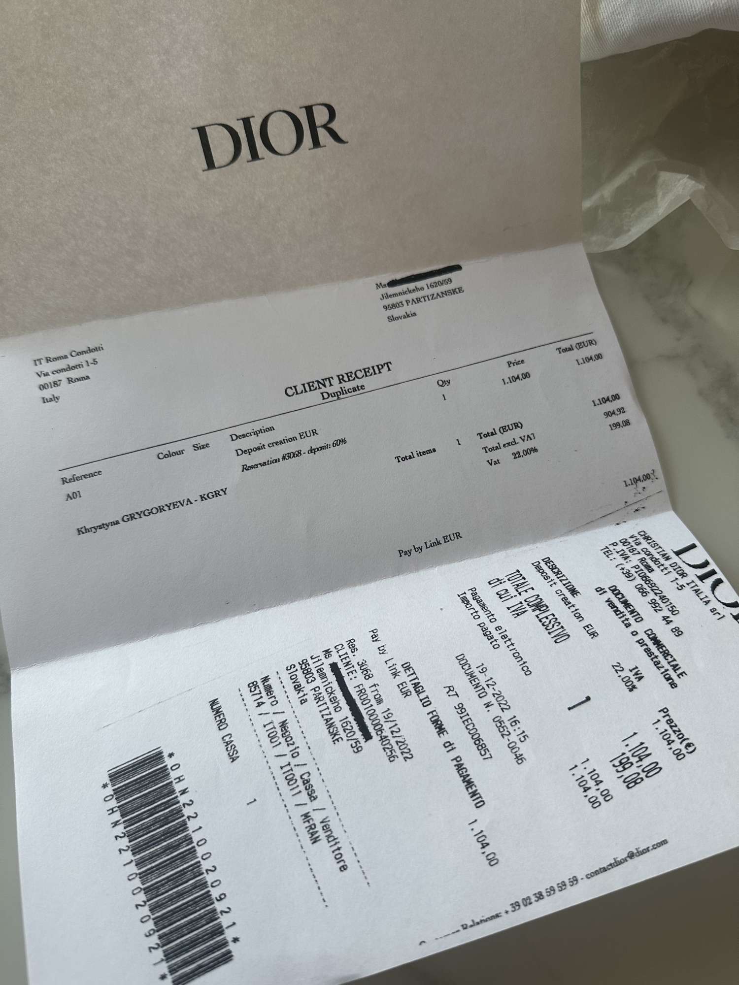 Dior tenisky