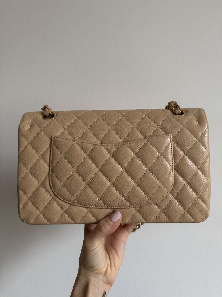 Chanel flapbag medium caviar