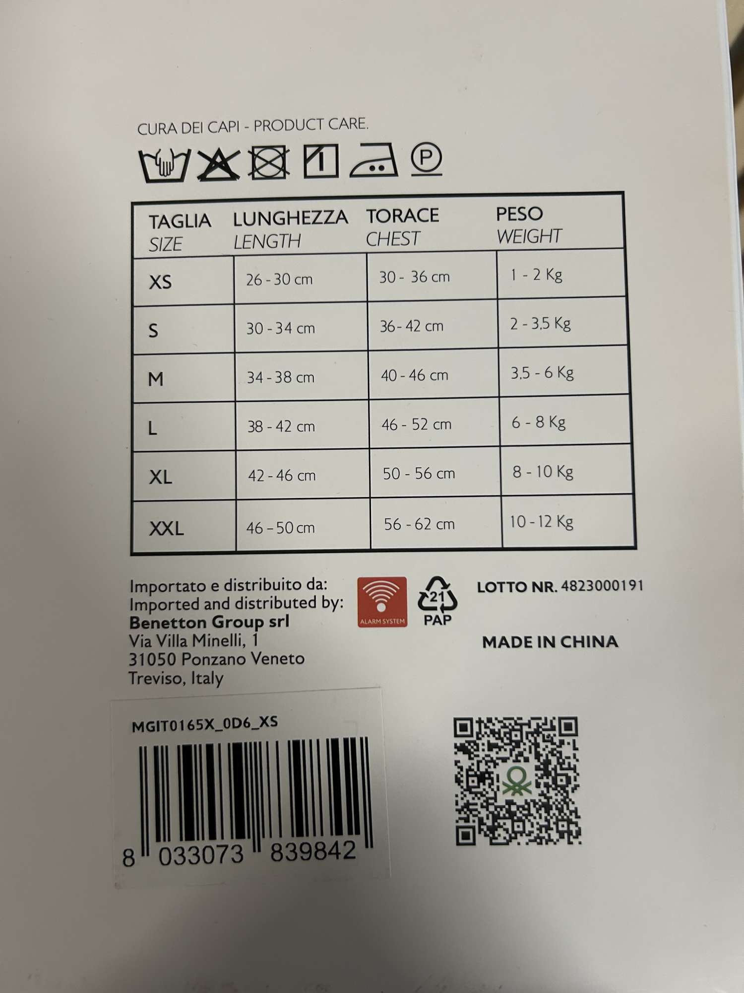 Benetton bundicka pre psa