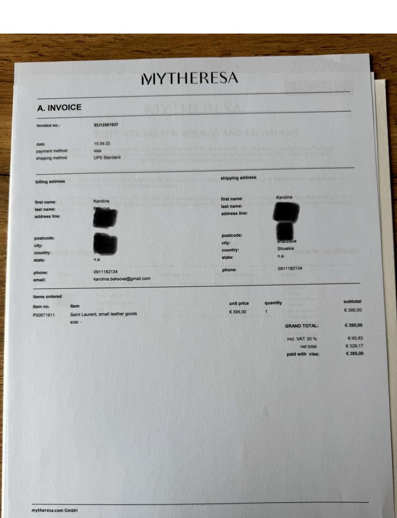 Saint Laurent peňaženka