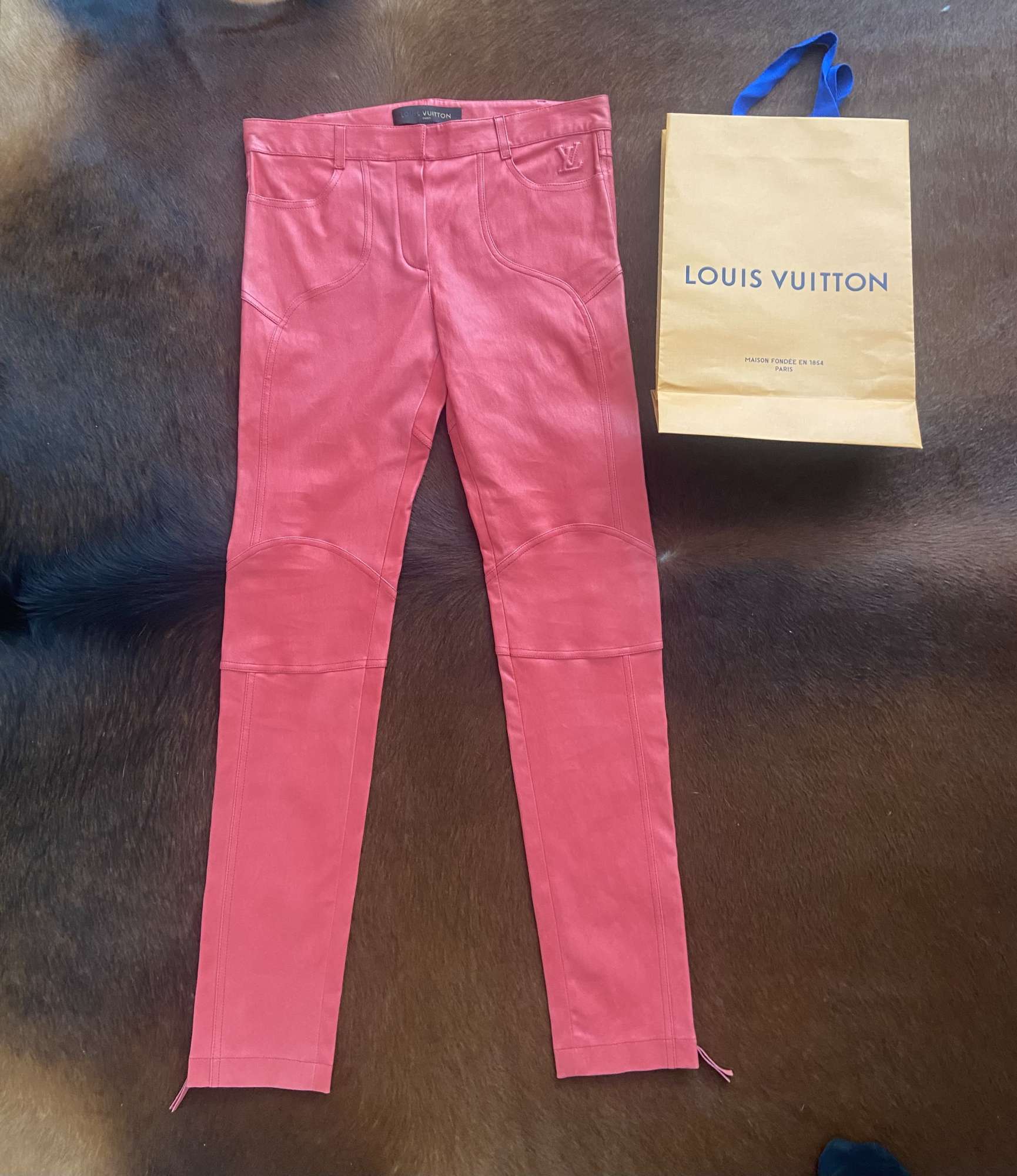 Louis vuitton kozene nohavice