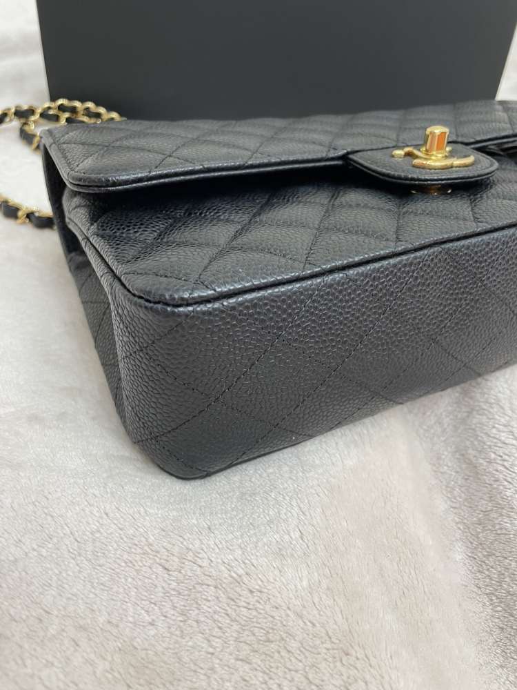 Chanel double flap bag, black, medium