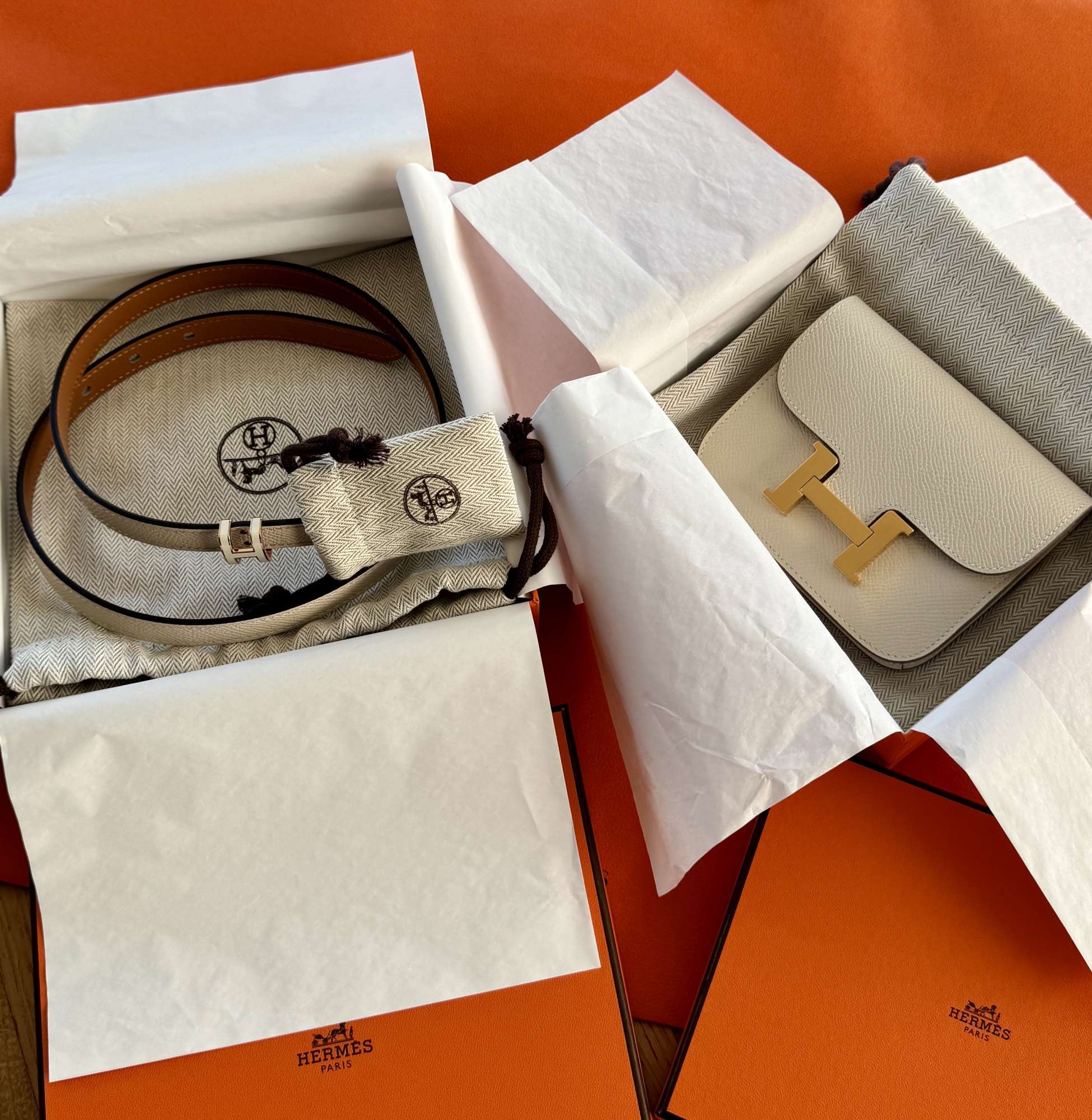 Hermès Constance Slim + Pop H opasok vo veľkosti 75