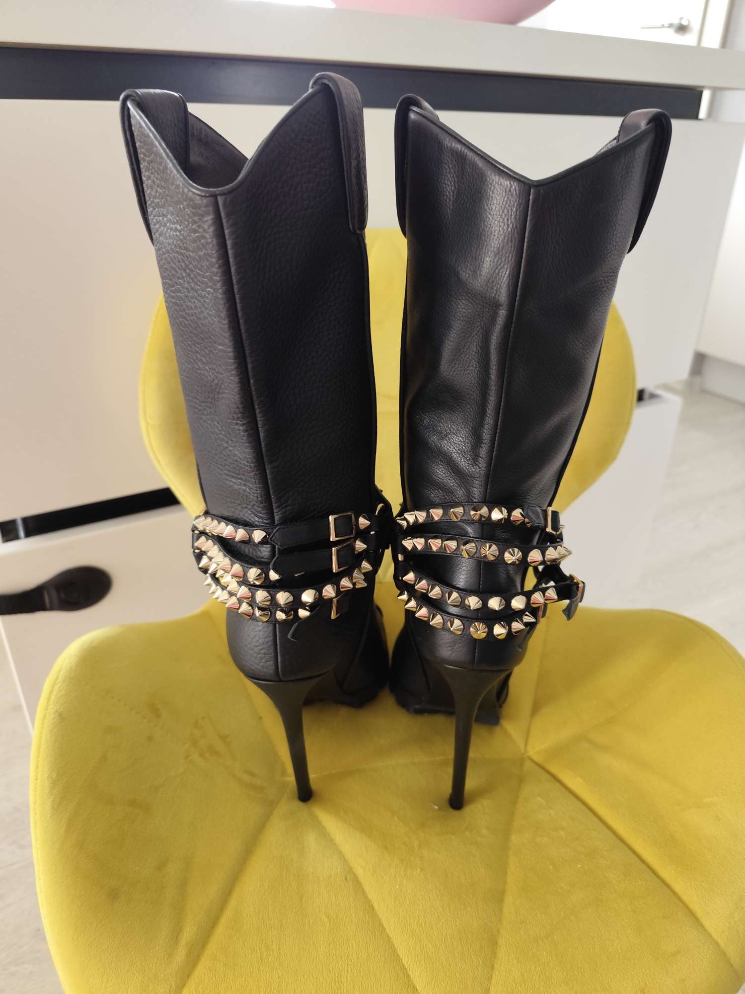 Philipp Plein kožené cizmy