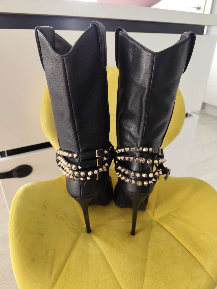 Philipp Plein kožené cizmy