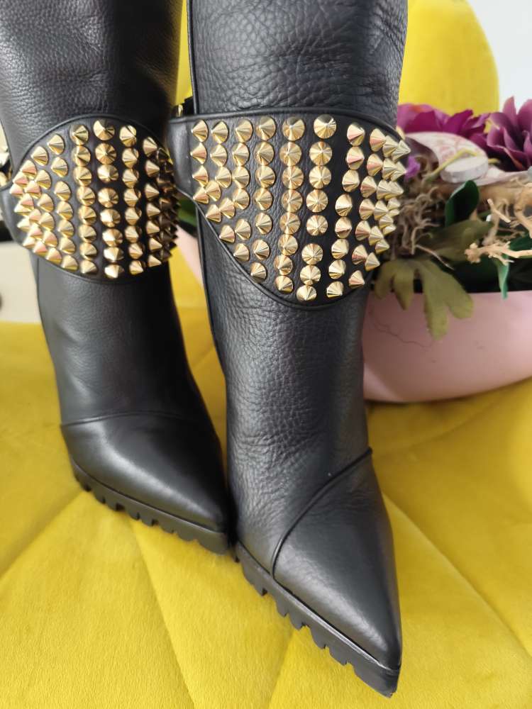 Philipp Plein kožené cizmy