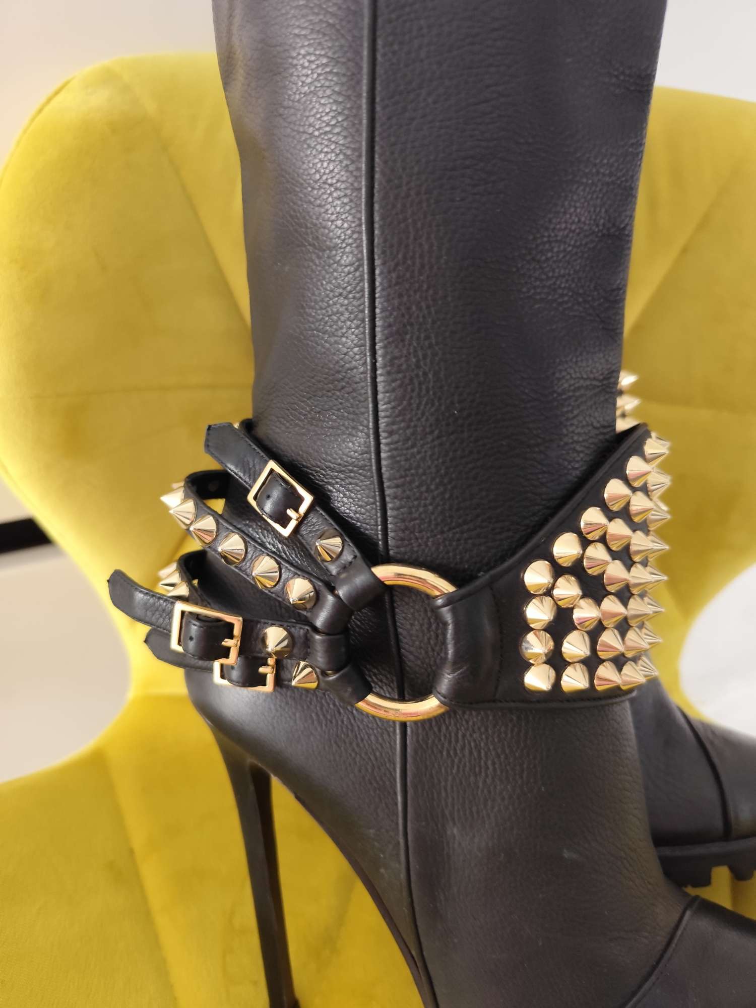 Philipp Plein kožené cizmy