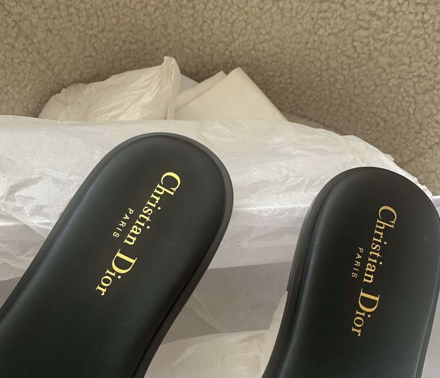 Nové šľapky Dior model Dway čierne kožené veľkosť 40